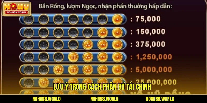 Lưu ý trong cách phân bổ tài chính